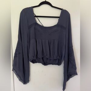 3/ $10 Blue Crop Top